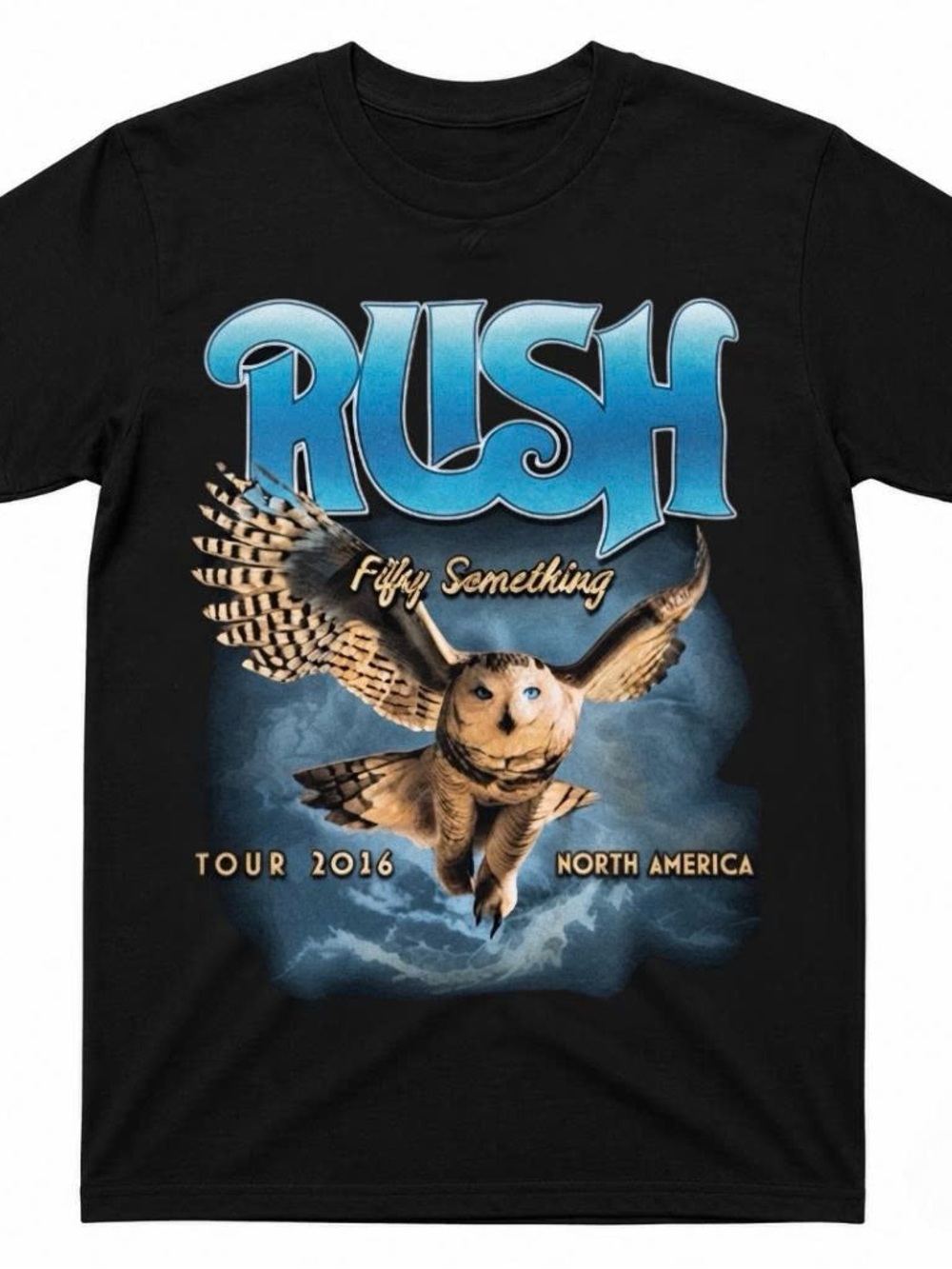 Rush Fifty Something North American Tour 2026 Owl Black T-Shirt